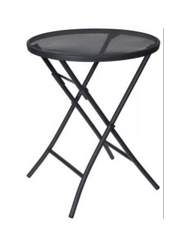 Mesa jardín plegable redonda 60cm gris X81000080