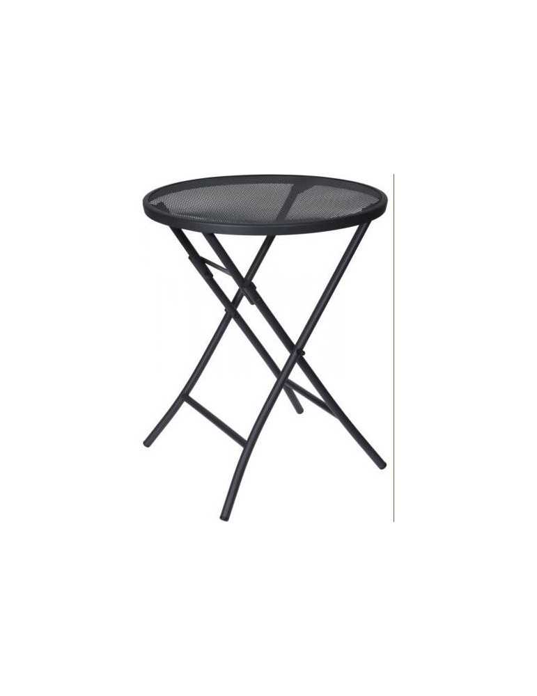 Mesa jardín plegable redonda 60cm gris X81000080