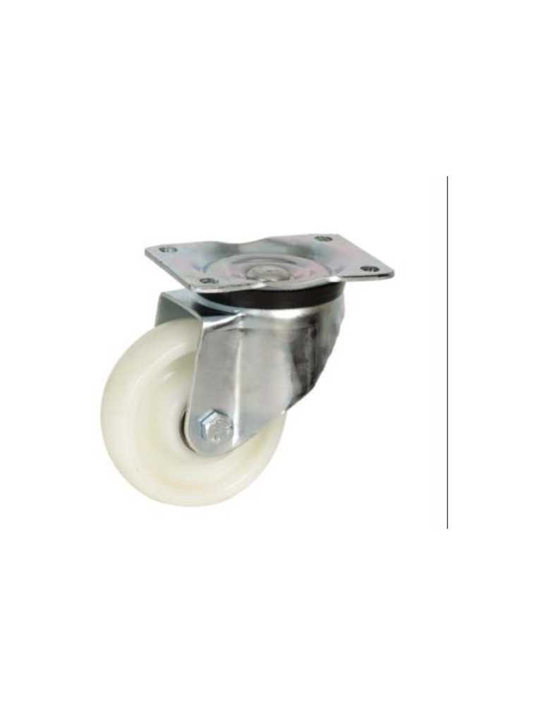 Rueda con soporte TECHNICAL aro nylon 200mm placa 75356