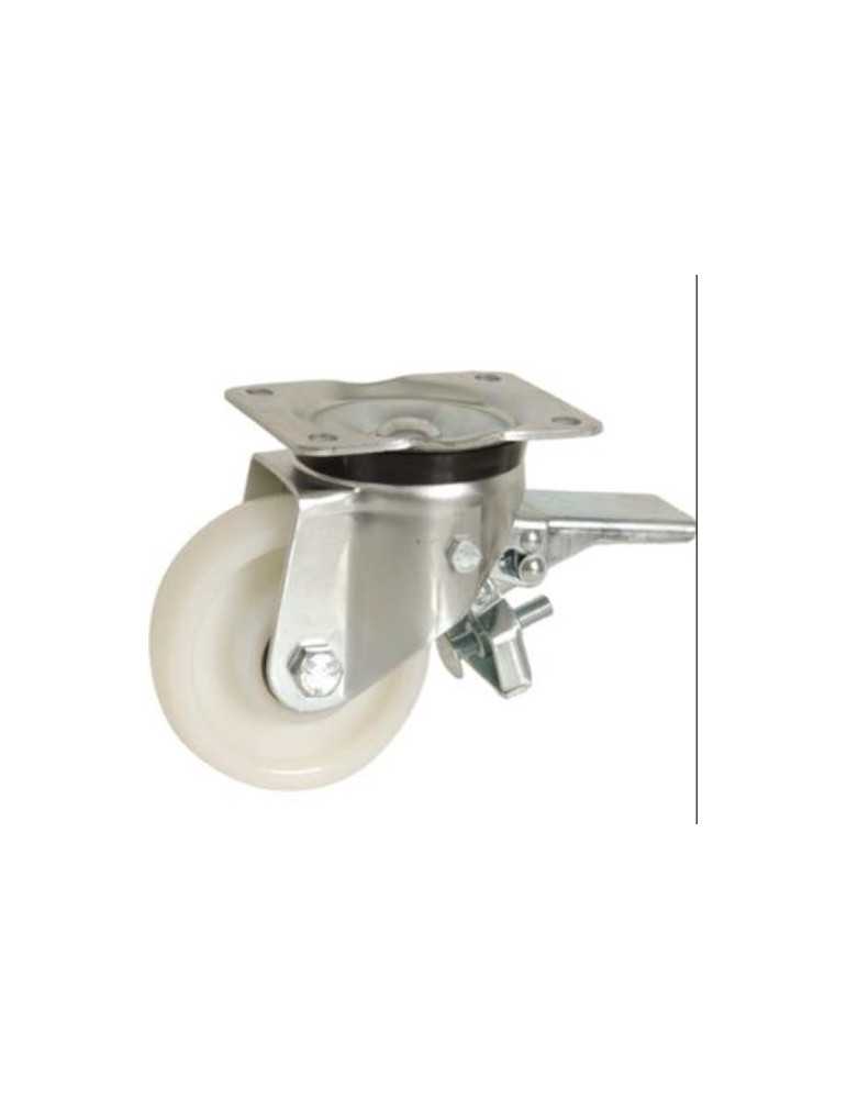 Rueda con soporte TECHNICAL aro nylon 200mm placa freno