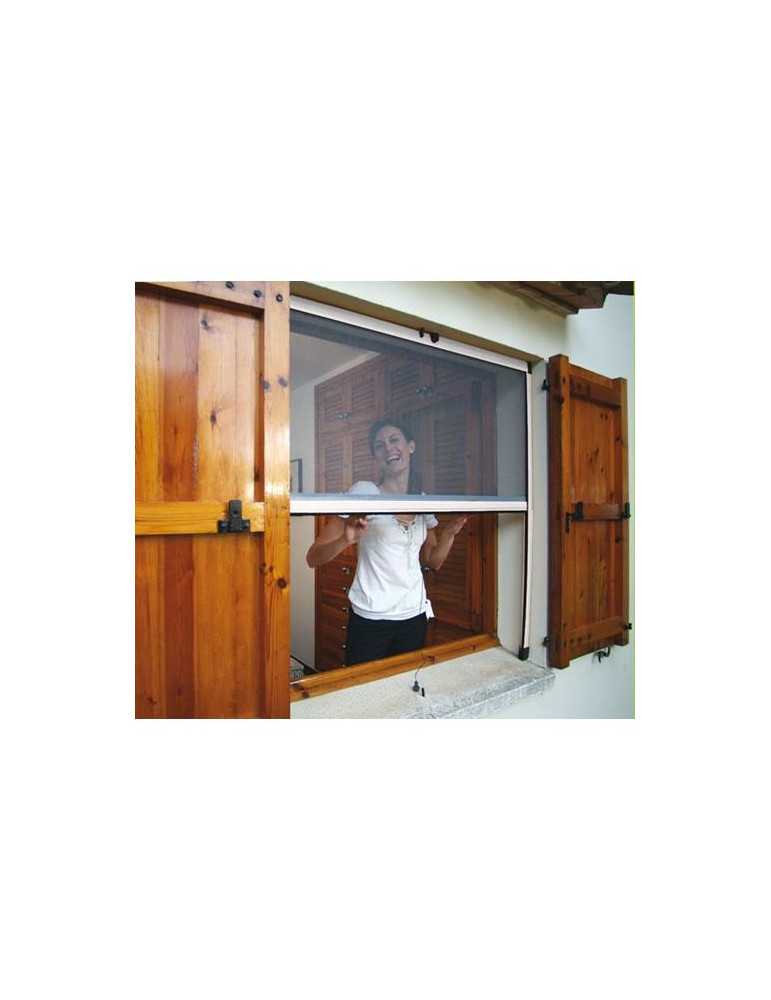 Kit mosquitera HEYAC enrollable vertical 100x170 blanca