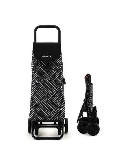 Carro compra GARMOL G4P block negro 55l. plegable