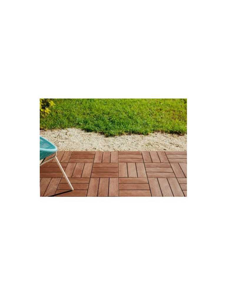 Pack 9 baldosas Clickfloor madera lop 30x30 marron