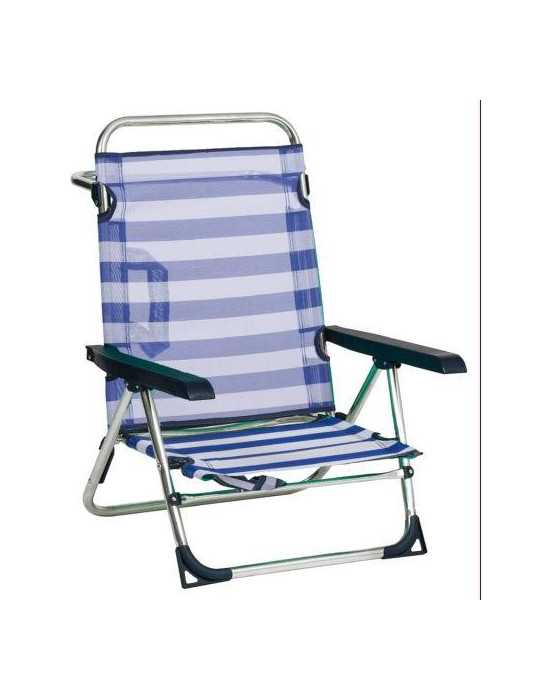 Silla playa ALCO Fibreline con asa aluminio 606ALF-56