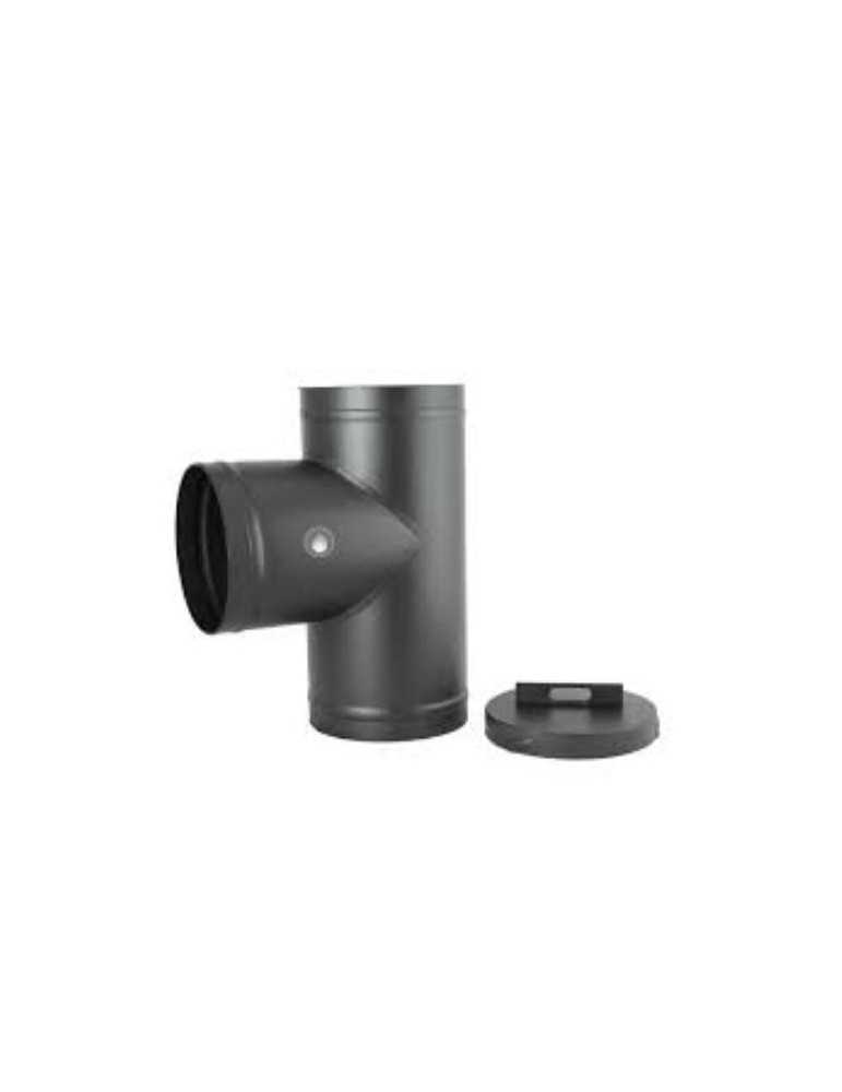 Te pintada THC negro mate con tapon 110mm