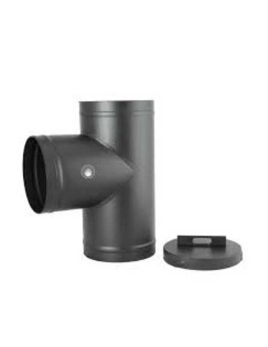 Te pintada THC negro mate con tapon 110mm