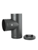 Te pintada THC negro mate con tapon 110mm