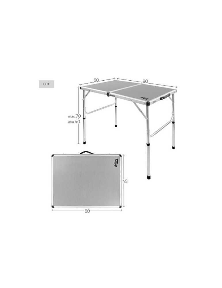 Mesa Camping ACTIVE plegable 90x60x70cm