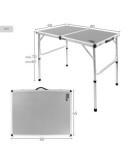 Mesa Camping ACTIVE plegable 90x60x70cm