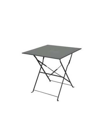 Mesa balcon plegable acero 60x60cm. cordelia gris