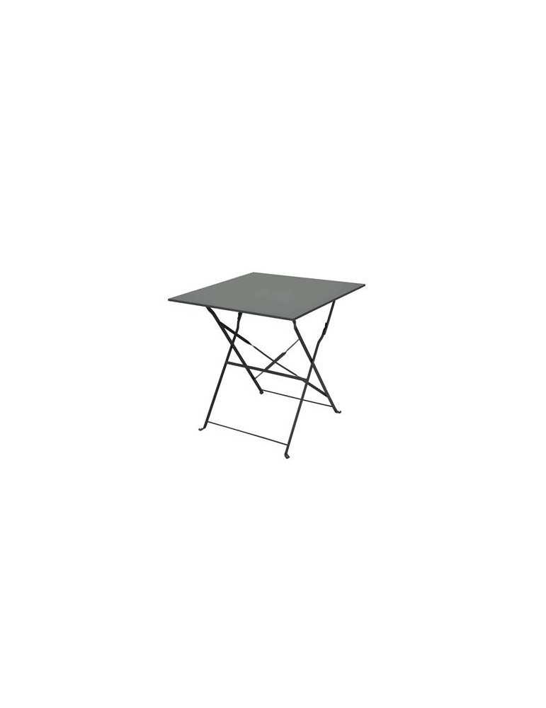 Mesa balcon plegable acero 60x60cm. cordelia gris