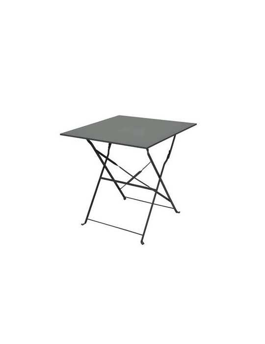 Mesa balcon plegable acero 60x60cm. cordelia gris