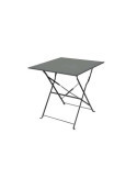Mesa balcon plegable acero 60x60cm. cordelia gris