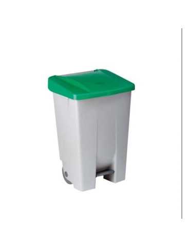 Contenedor con ruedas TRILLA pedal 80 l. verde