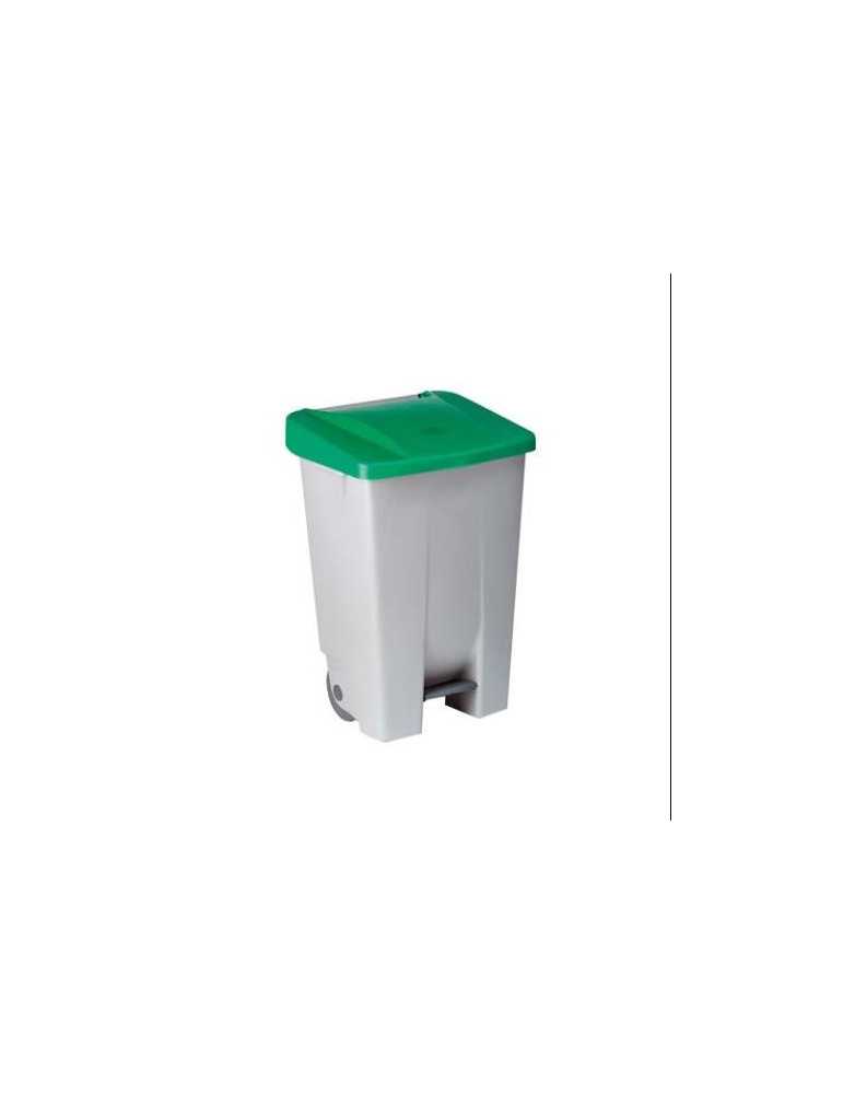 Contenedor con ruedas TRILLA pedal 80 l. verde