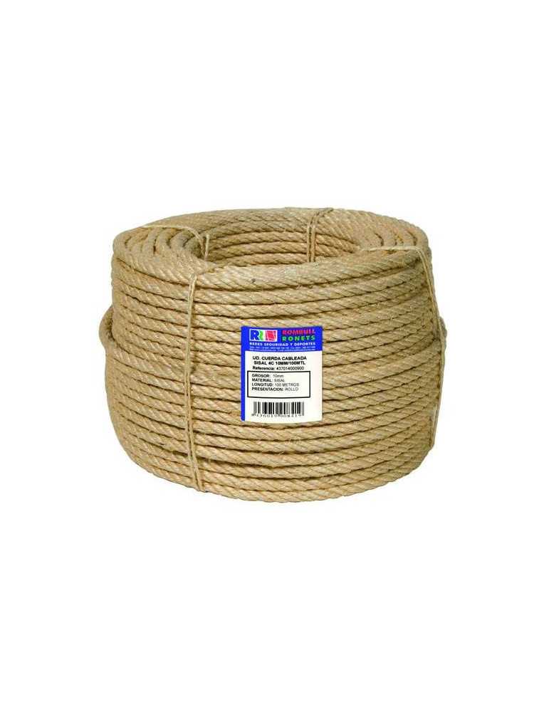 Cuerda cabledad ROMBULL sisal 4 cabos 12 mm. 100 m.