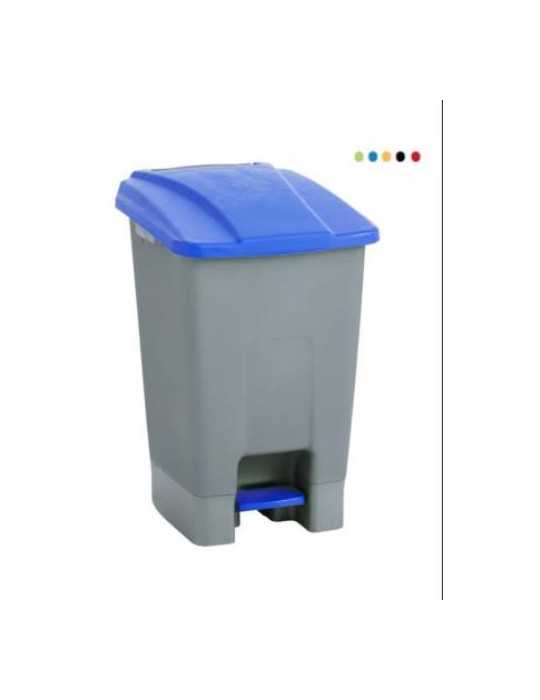 Papelera con pedal MAYA ruedas 70l. verde 4309