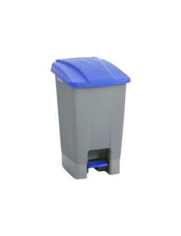 Papelera con pedal MAYA ruedas 70l. azul 4309