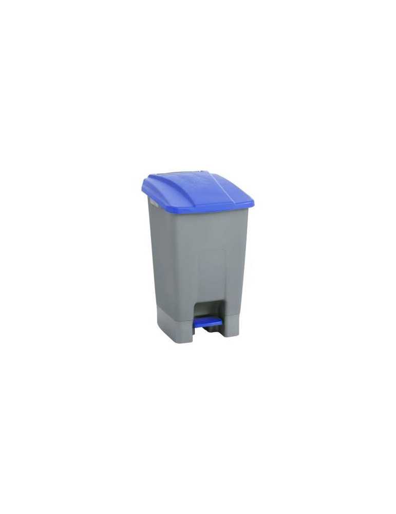 Papelera con pedal MAYA ruedas 70l. azul 4309