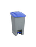 Papelera con pedal MAYA ruedas 70l. azul 4309