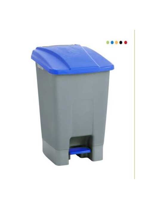 Papelera con pedal MAYA ruedas 70l. amarillo 4309
