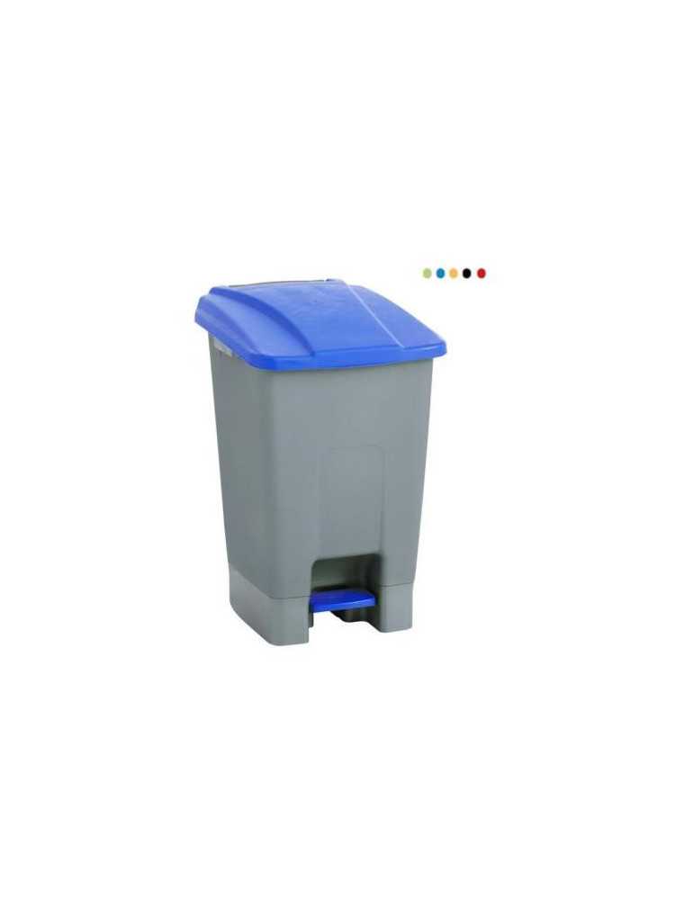 Papelera con pedal MAYA ruedas 70l. negro 4309