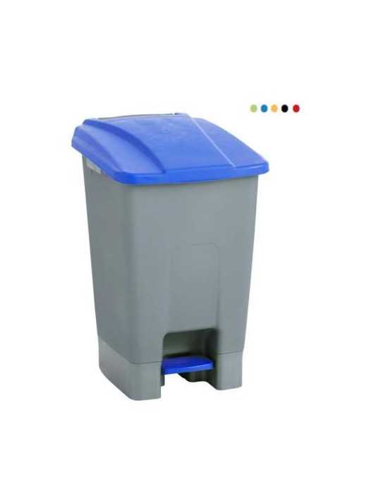 Papelera con pedal MAYA ruedas 70l. negro 4309