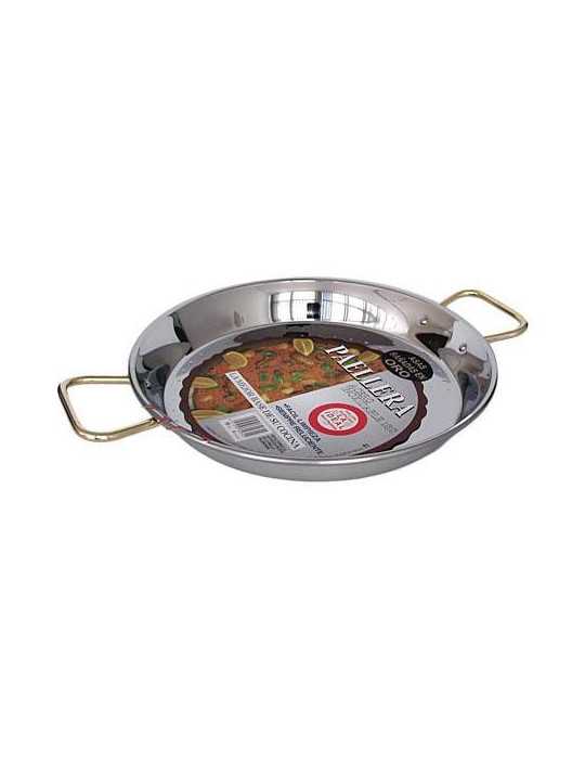 Paella valenciana GARCIMA inoxidable La Ideal 42 cm.