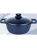 Cacerola alta BRA aluminio fundido con tapa cris 24 cm.
