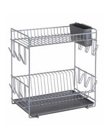 Escurreplatos SAUVIC grande gris 89010