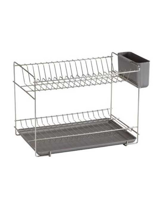 Escurreplatos SAUVIC pequeño inoxidable gris 90985