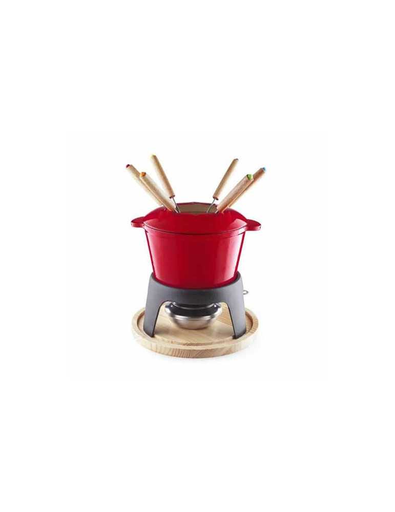 Fondue LACOR Rosso esmaltado con asas