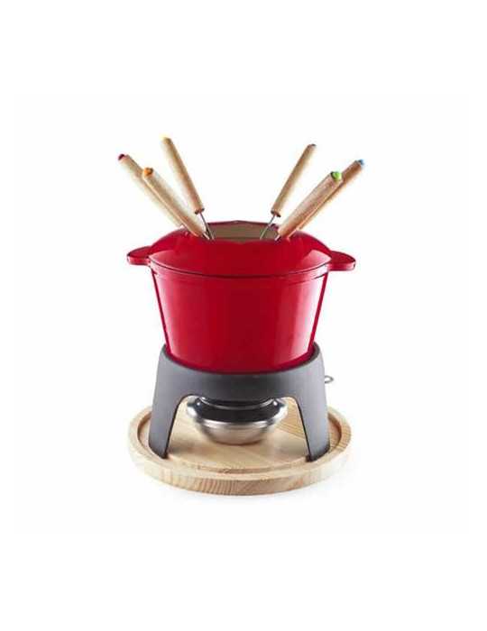 Fondue LACOR Rosso esmaltado con asas