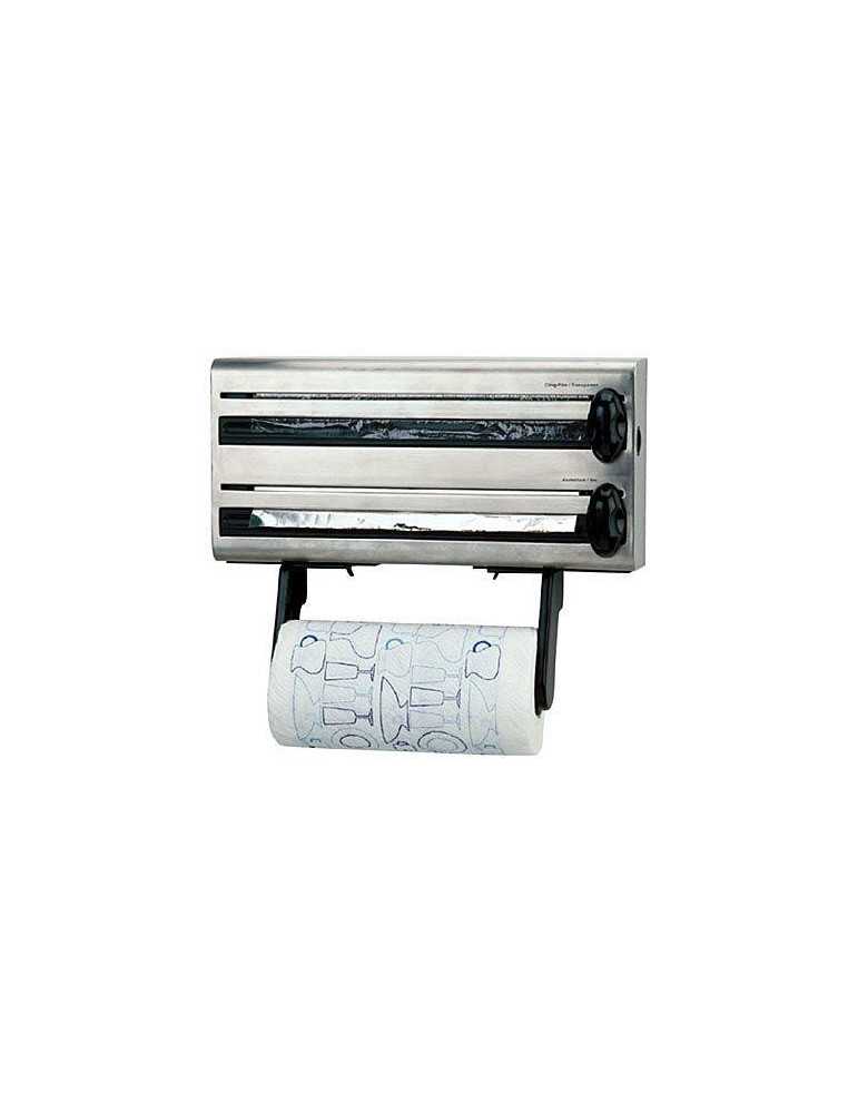 Portarollos LACOR cocina triple inoxidable 60701