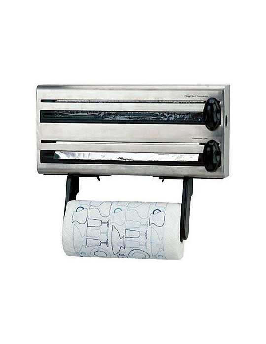 Portarollos LACOR cocina triple inoxidable 60701