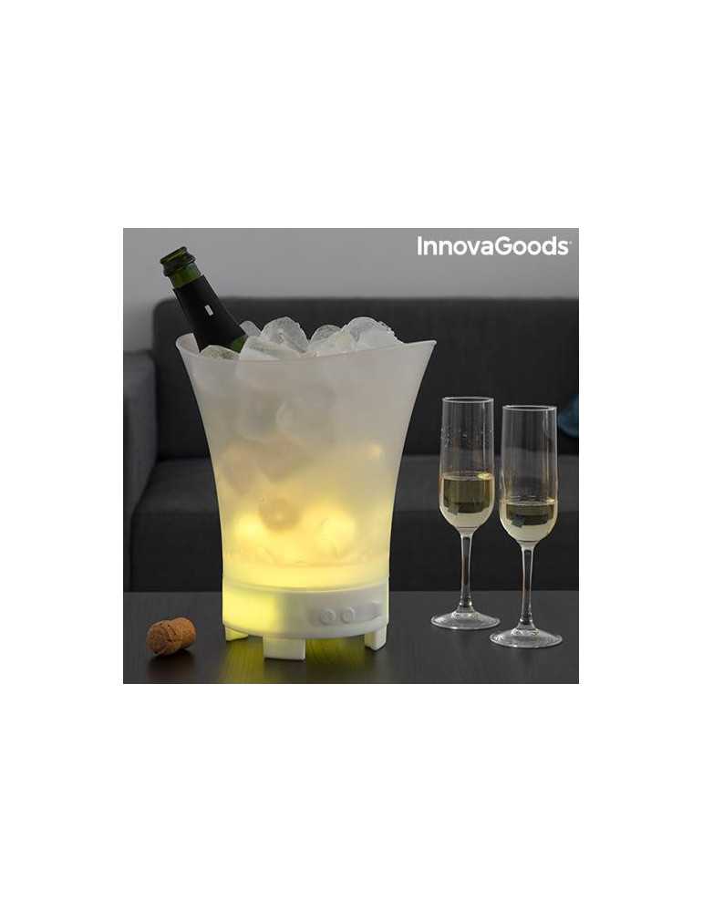 Cubitera INNOVAGOODS led con altavoz recargable sonice