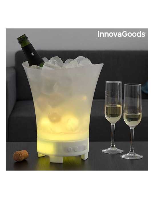 Cubitera INNOVAGOODS led con altavoz recargable sonice