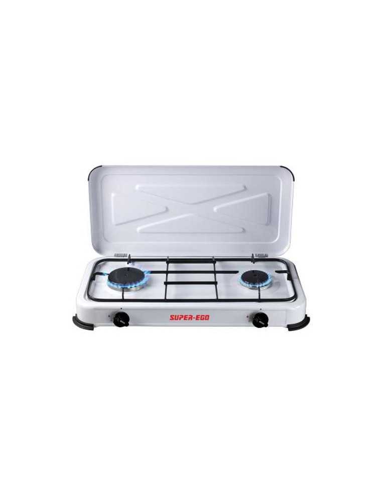 Cocina portatil SUPER-EGO gas 2 fuegos SEH0248