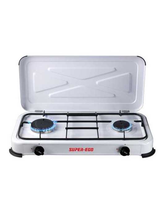 Cocina portatil SUPER-EGO gas 2 fuegos SEH0248