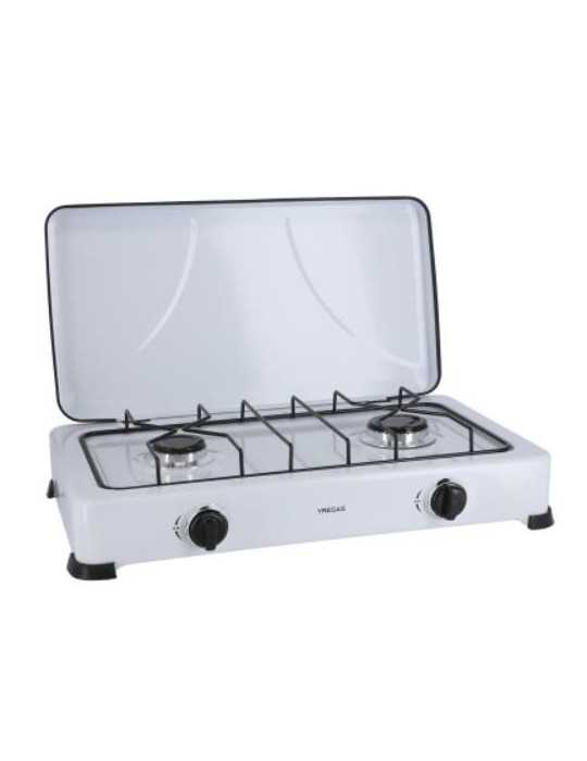 Cocina de gas MATEL esmaltada blanca 2 fuegos 34171