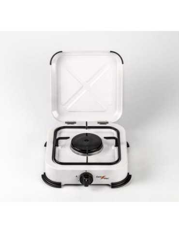 Cocina COM GAS 1 fuego esmaltado blanca con tapa BG01B