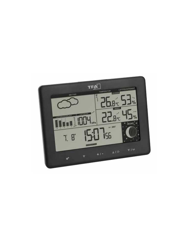 Estación meteorologica HERTER BTHR sensor Termo-Hig negro