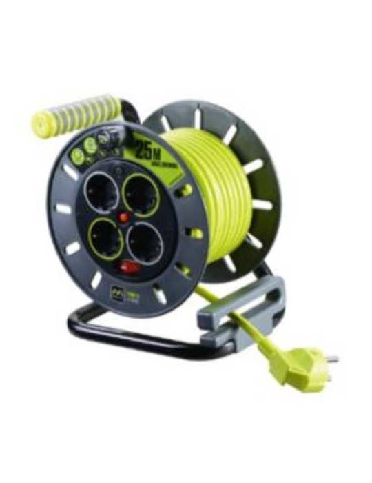 Enrollacables LUCECO 4 tomas 16a 25m. PRO-XT OME25164SL-PX