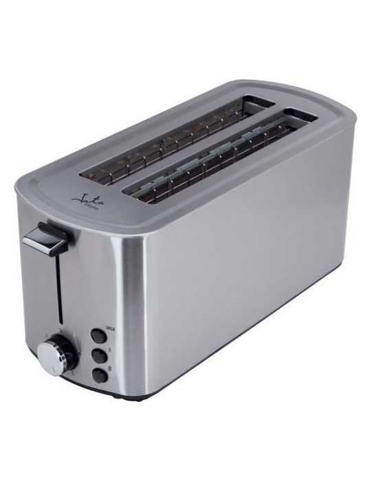 Tostador JATA inox 2 ranuras 255x40mm. 1400w. TT1046