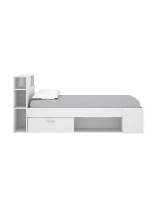 Cama dormitorio compacta LANKA DEKIT 90x190 blanco