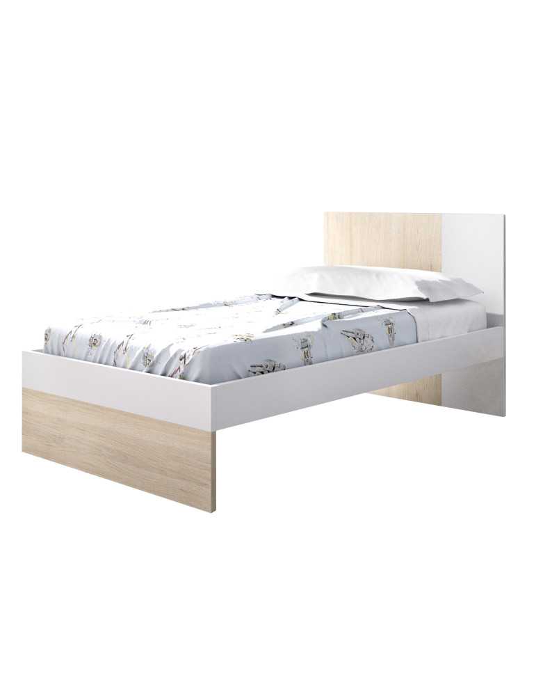 Cama dormitorio DINA DEKIT 190x90 natural / blanco