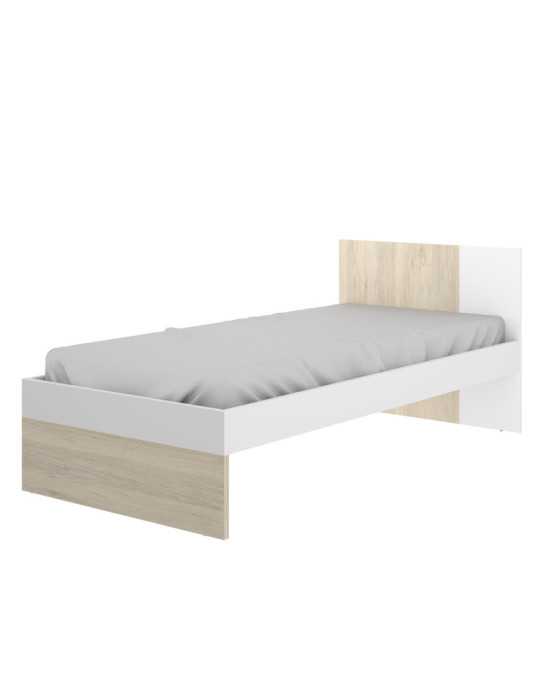 Cama dormitorio con gavetas DINA DEKIT 190x90 + 2 cajones natural / blanco