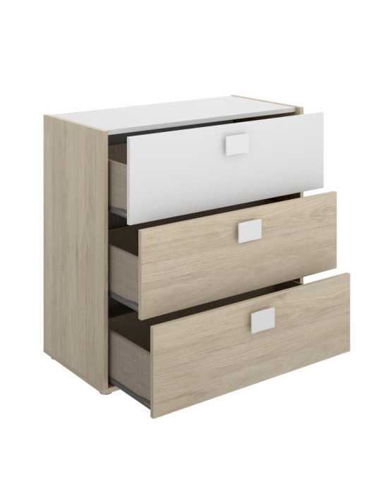Conjunto dormitorio DINA 4 DEKIT natural / blanco
