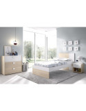 Conjunto dormitorio DINA 3 DEKIT natural / blanco