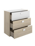 Comoda dormitorio DINA DEKIT comoda 3 cajones natural / blanco